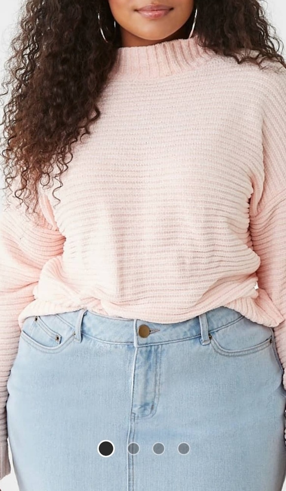 Plus Size Chenille Blush Sweater NWT